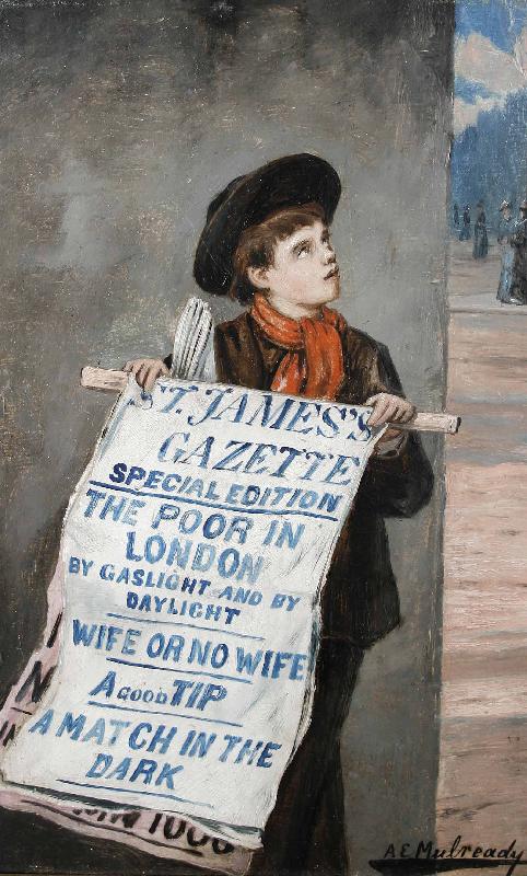 Augustus e.mulready A London Newsboy